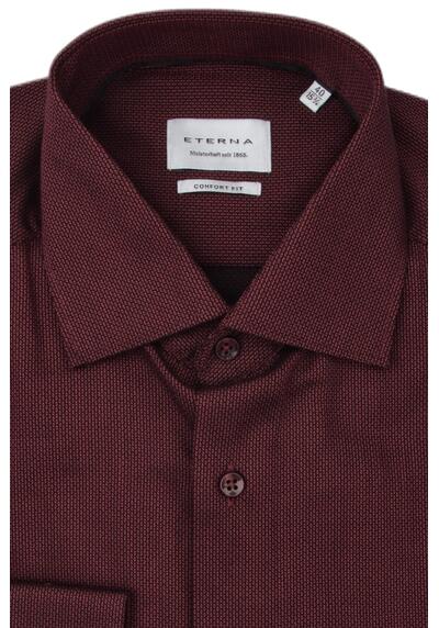 Produktbild fr 'ETERNA Modern Fit Hemd Langarm Haifischkragen Muster rot'