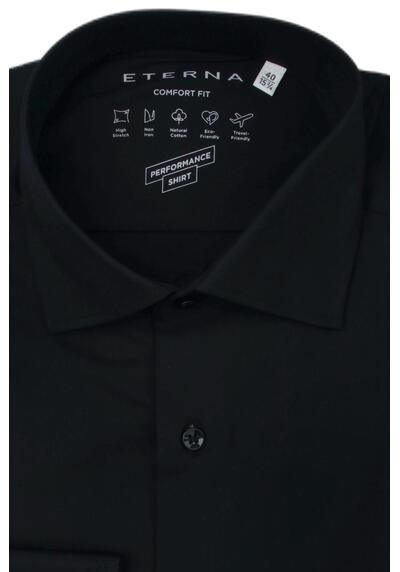 Produktbild fr 'ETERNA Comfort Fit Performance Hemd Langarm New Kent Kragen schwarz'
