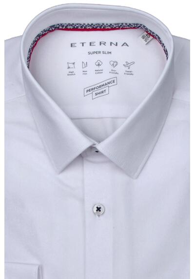 Produktbild fr 'ETERNA Super Slim Performance Hemd Langarm New Kent Kragen wei'