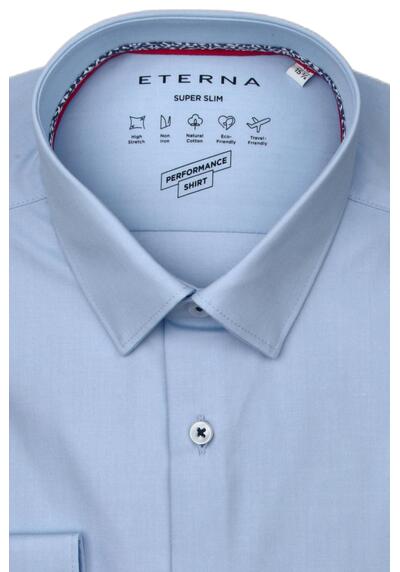 Produktbild fr 'ETERNA Super Slim Performance Hemd Langarm New Kent Kragen hellblau'