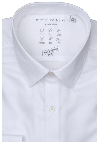 Produktbild fr 'ETERNA Slim Fit Performence Hemd Langarm New Kent Kragen wei'