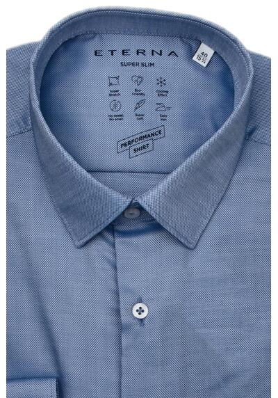 Produktbild fr 'ETERNA Slim Fit Performence Hemd Langarm New Kent Kragen mittelblau'