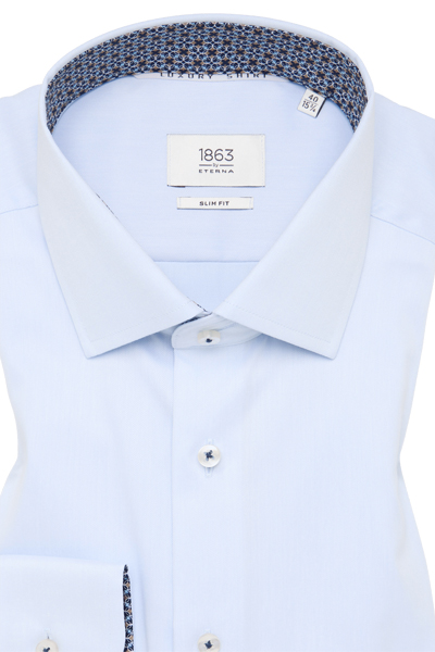 Produktbild f�r 'ETERNA Slim Fit 1863 Hemd Langarm New Kent Kragen Blickdicht hellblau'