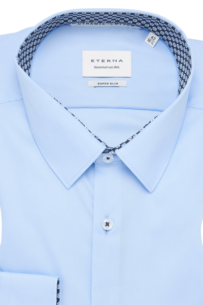 Produktbild f�r 'ETERNA Super Slim Dynamic Cotton Hemd Langarm New Kent Kragen hellblau'