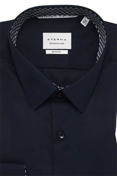 Produktbild f�r 'ETERNA Super Slim Dynamic Cotton Hemd Langarm New Kent Kragen schwarz'