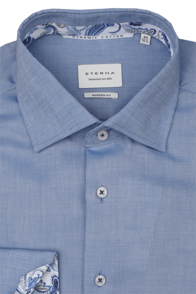 Produktbild fr 'ETERNA Modern Fit Hemd extra langer Arm New Kent Kragen Oxford blau'
