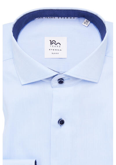 ETERNA Slim Fit Hemd Langarm Haifischkragen Oxford hellblau