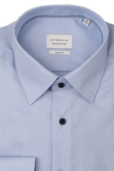 Produktbild fr 'ETERNA Slim Fit Hemd Langarm New Kent Kragen Fil a Fil hellblau'