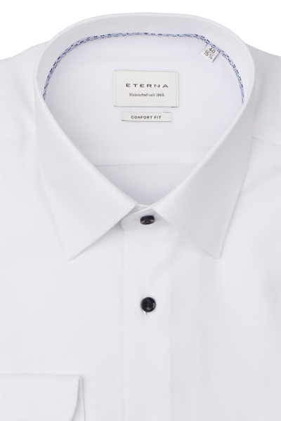 Produktbild fr 'ETERNA Comfort Fit Hemd Langarm New Kent Kragen Fil a Fil wei'