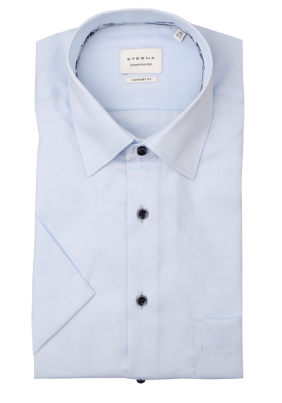 Produktbild fr 'ETERNA Comfort Fit Hemd Halbarm New Kent Kragen Oxford hellblau'