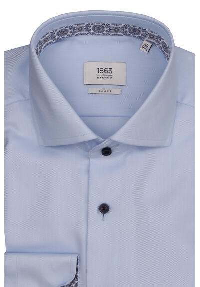 Produktbild fr 'ETERNA Slim Fit Hemd Langarm New Kent Kragen Twill hellblau'