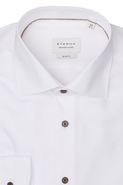 Produktbild fr 'ETERNA Slim Fit Hemd Langarm New Kent Kragen Struktur wei'