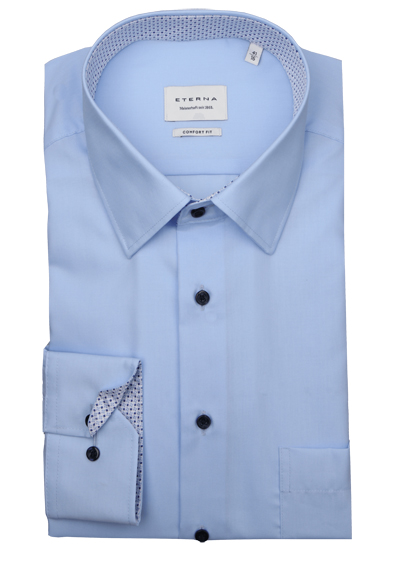 ETERNA Comfort Fit Hemd Langarm New Kent Kragen hellblau preisreduziert