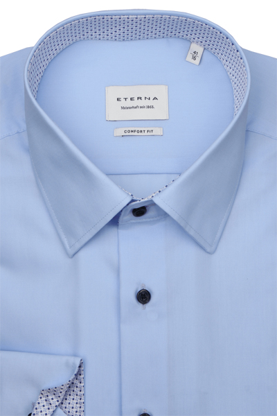 Produktbild fr 'ETERNA Comfort Fit Hemd Langarm New Kent Kragen hellblau'