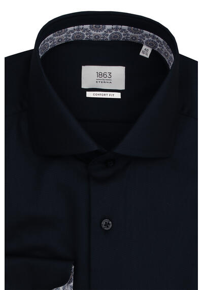 Produktbild fr 'ETERNA Comfort Fit Hemd Langarm New Kent Kragen Twill nachtblau'