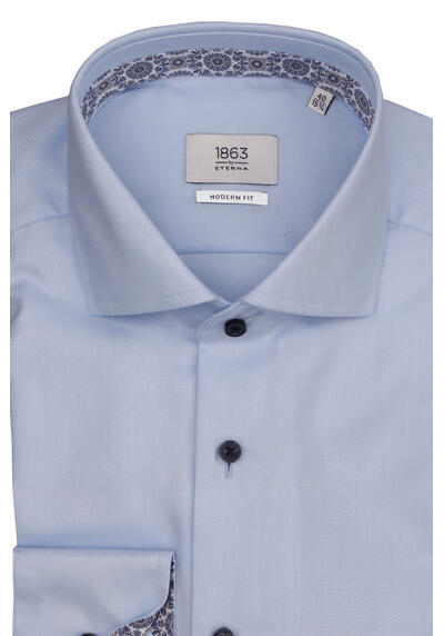 Produktbild fr 'ETERNA Modern Fit Hemd Langarm New Kent Kragen Twill hellblau'