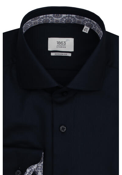 Produktbild fr 'ETERNA Modern Fit Hemd Langarm New Kent Kragen Twill nachtblau'