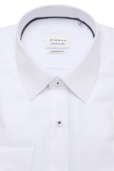Produktbild f�r 'ETERNA Comfort Fit Hemd super langer Arm New Kent Kragen Struktur wei�'