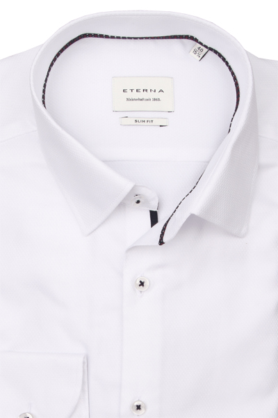 Produktbild f�r 'ETERNA Slim Fit Hemd extra langer Arm New Kent Kragen Struktur wei�'