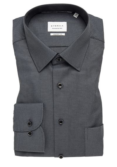 Produktbild für 'ETERNA Comfort Fit Dynamic Cotton Hemd Langarm Struktur anthrazit'