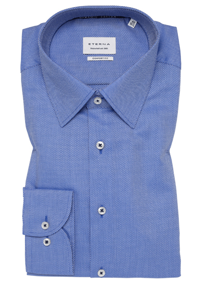 Produktbild f&uuml;r 'ETERNA Comfort Fit Dynamic Cotton Hemd Langarm Struktur mittelblau'