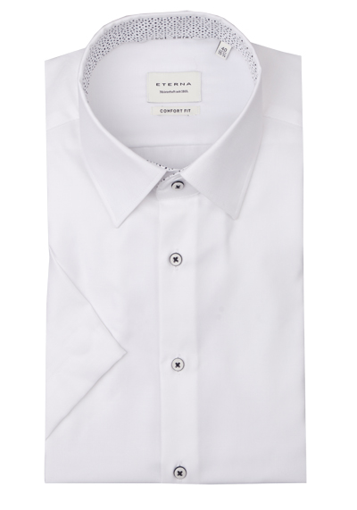 Produktbild für 'ETERNA Comfort Fit Hemd Halbarm New Kent Kragen Twill wei'