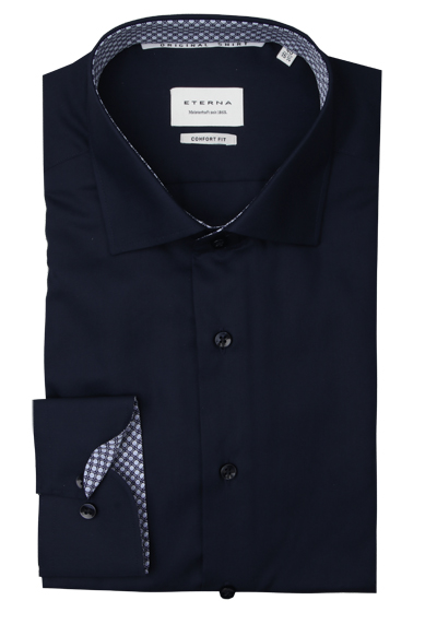 Produktbild für 'ETERNA Comfort Fit Hemd extra langer Arm New Kent Kragen dunkelblau'