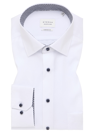 Produktbild für 'ETERNA Comfort Fit Hemd extra langer Arm New Kent Kragen wei'