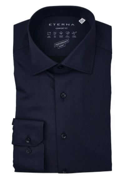 Produktbild für 'ETERNA Comfort Fit Performance Hemd Langarm New Kent Kragen nachtblau'