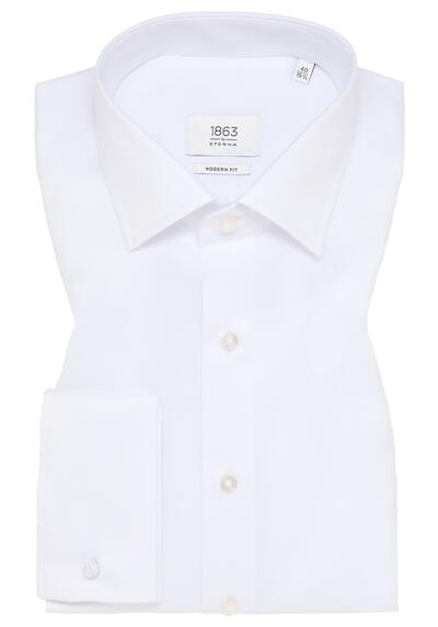 Produktbild für 'ETERNA Modern Fit 1863 Galahemd Langarm Haifischkragen Twill wei'
