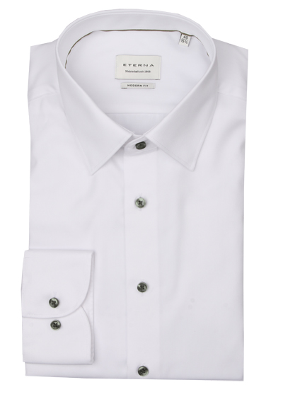 Produktbild für 'ETERNA Modern Fit Cover Hemd extra langer Arm New Kent Kragen Blickdicht wei'