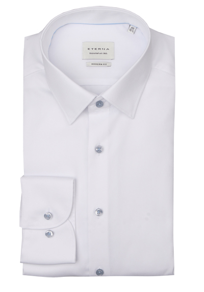 Produktbild für 'ETERNA Modern Fit Cover Hemd extra langer Arm New Kent Kragen Blickdicht wei'