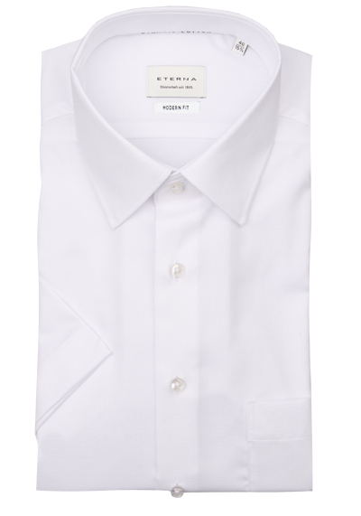 Produktbild f&uuml;r 'ETERNA Modern Fit Dynamic Cotton Hemd Halbarm New Kent Kragen Natte wei�'