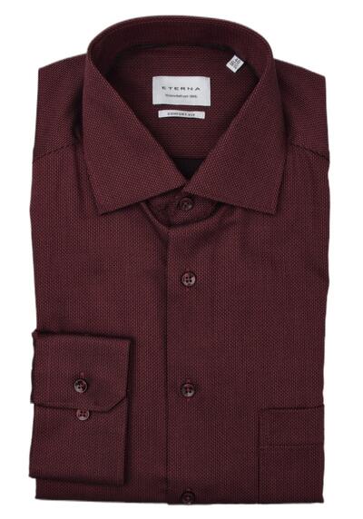 Produktbild für 'ETERNA Modern Fit Hemd Langarm Haifischkragen Muster rot'