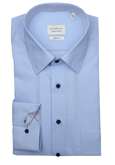 Produktbild für 'ETERNA Modern Fit Hemd Langarm New Kent Kragen hellblau'
