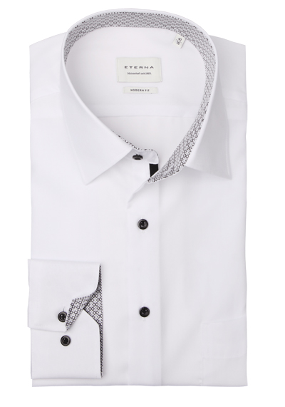 Produktbild für 'ETERNA Modern Fit Hemd Langarm New Kent Kragen wei'