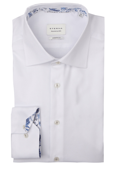 Produktbild für 'ETERNA Modern Fit Hemd extra langer Arm New Kent Kragen Oxford wei'
