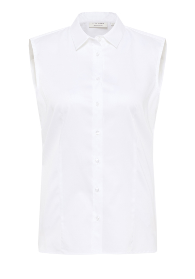 Produktbild f&uuml;r 'ETERNA Regular Bluse ohne Arm Hemdkragen wei�'
