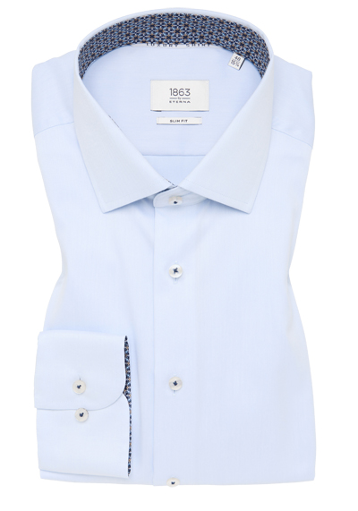 Produktbild f&uuml;r 'ETERNA Slim Fit 1863 Hemd Langarm New Kent Kragen Blickdicht hellblau'