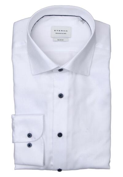 Produktbild für 'ETERNA Slim Fit Cover Hemd Langarm Blickdicht Struktur wei'