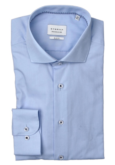 Produktbild für 'ETERNA Slim Fit Hemd extra langer Arm New Kent Kragen hellblau'