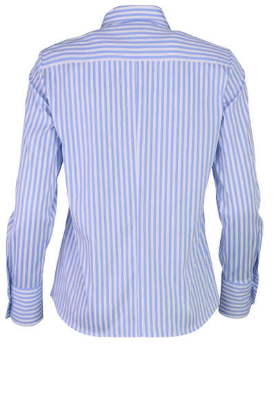 ETERNA Modern Fit Bluse Langarm Hemdkragen Streifen wei/blau
