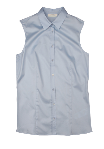 Produktbild f�r 'ETERNA Regular Bluse ohne Arm Hemdkragen hellblau'