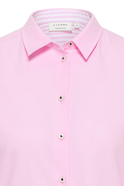ETERNA Regular Fit Bluse Langarm Hemdkragen rosa