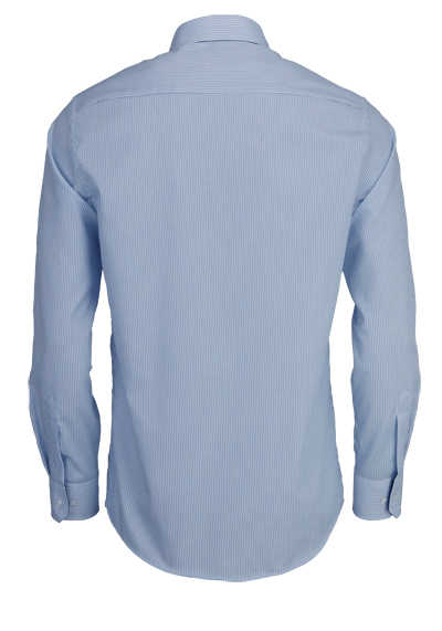 ETERNA Modern Fit Hemd Langarm New Kent Kragen Streifen hellblau