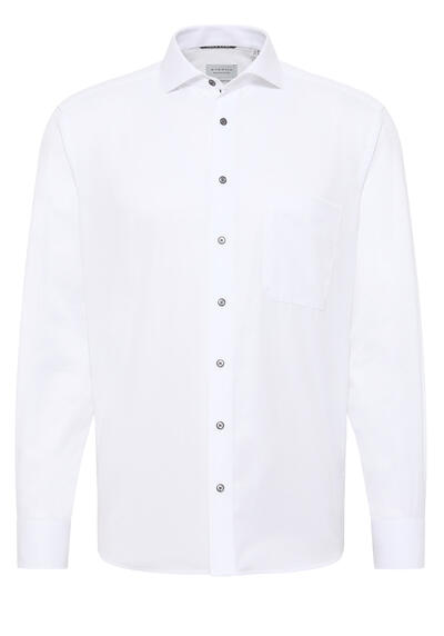 Produktbild fr 'ETERNA Comfort Fit Cover Hemd Langarm Haifischkragen blickdichter Twill wei'