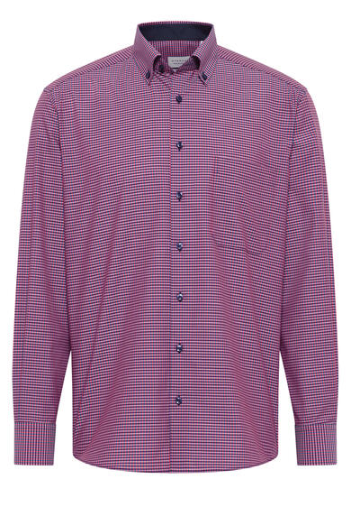 Produktbild fr 'ETERNA Comfort Fit Hemd Langarm Button Down Kragen Karo rot'