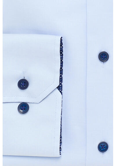 ETERNA Modern Fit Performance Hemd Langarm New Kent Kragen Stretch Twill hellblau