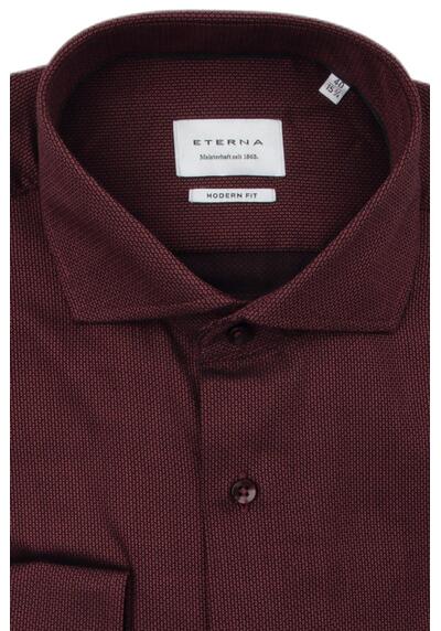 Produktbild fr 'ETERNA Modern Fit Hemd extra langer Arm Haifischkragen Muster rot'