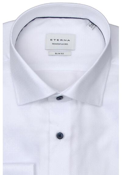 Produktbild fr 'ETERNA Slim Fit Cover Hemd Langarm Blickdicht Struktur wei'
